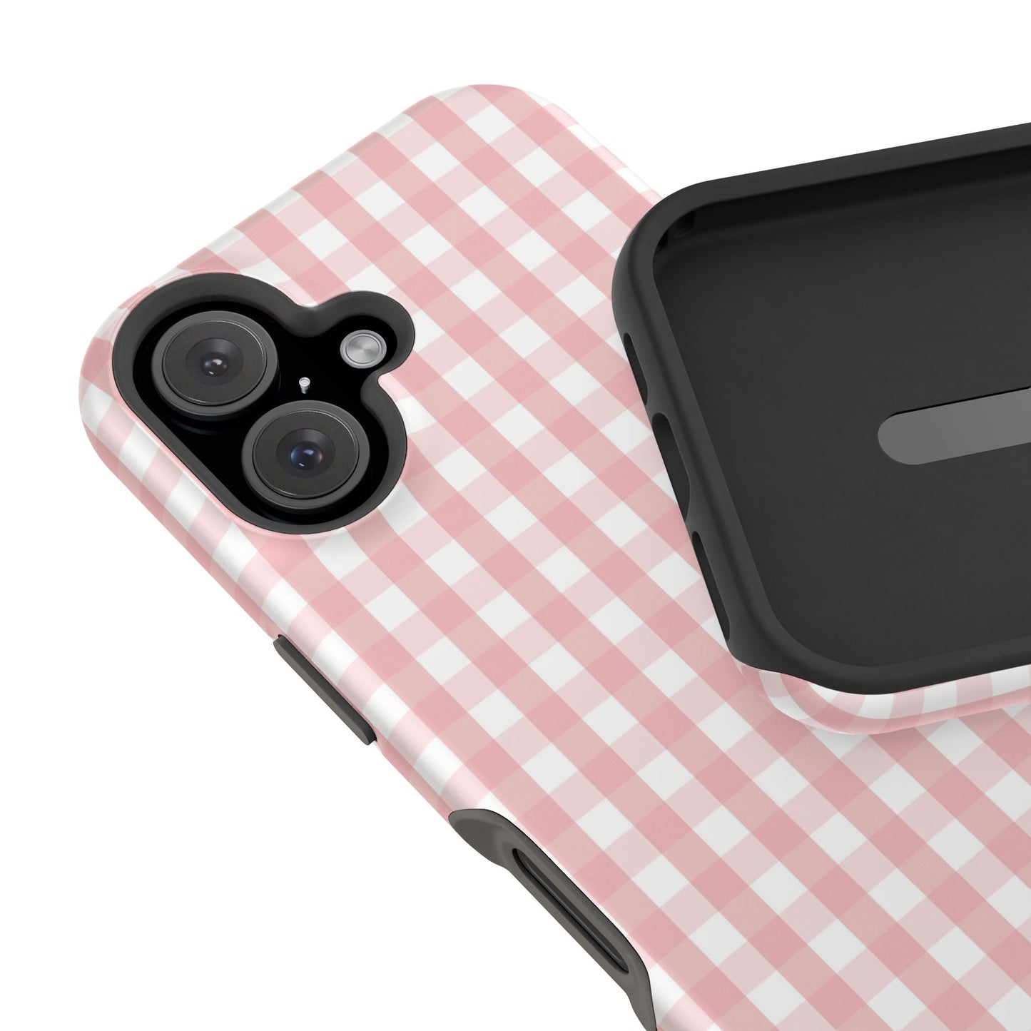 Impact-Resistant Cases -Pink Gingham