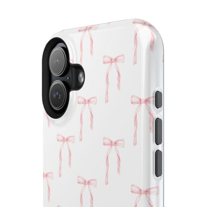 Watercolor Coquette Pink Bows Impact-Resistant Phone Case