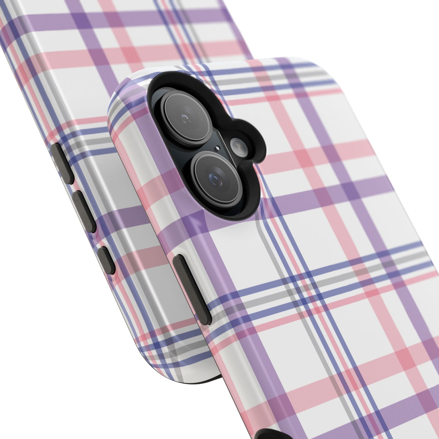 Impact-Resistant Cases - Spring Plaid Pink Purple