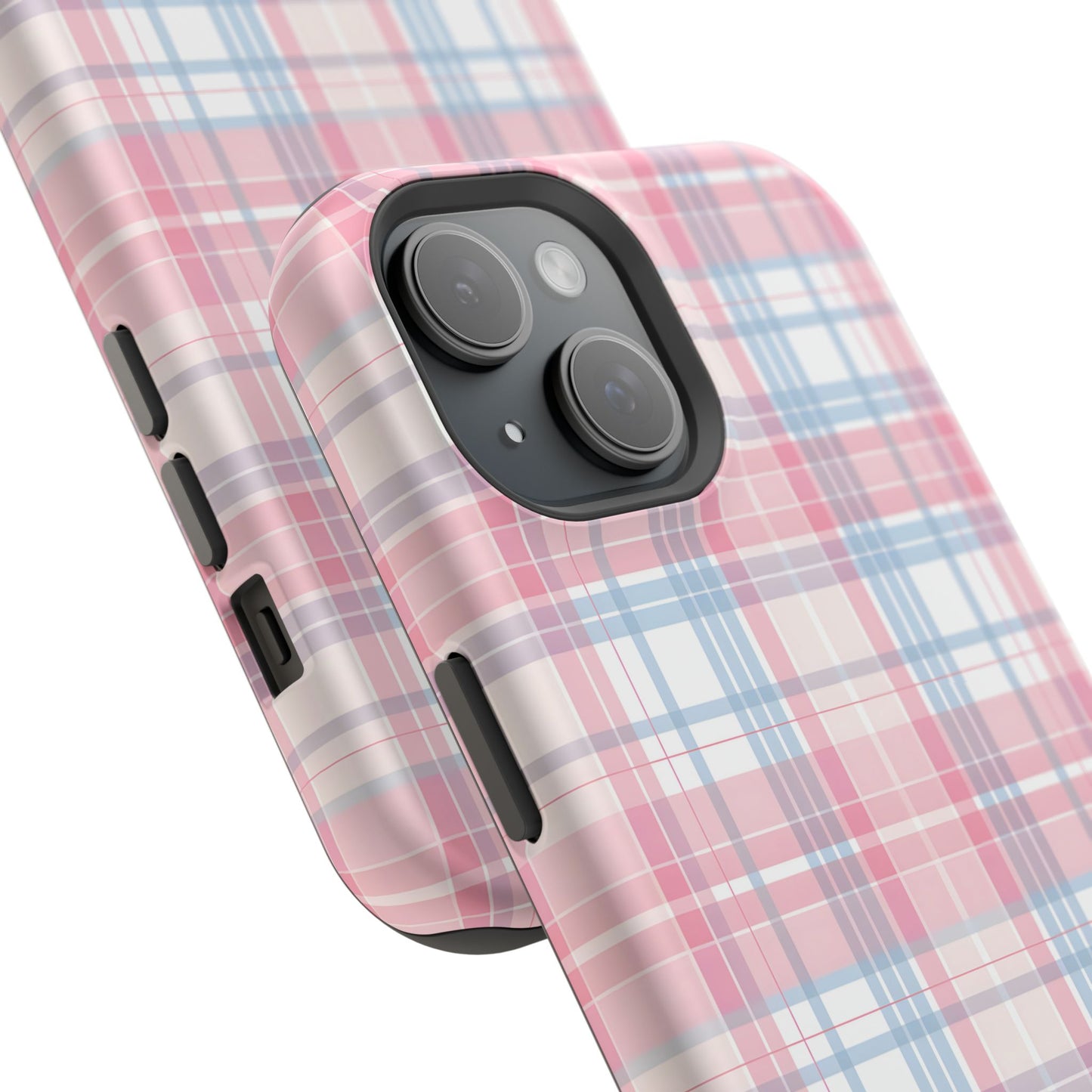 Impact-Resistant Cases-Spring Plaid Pink Blue