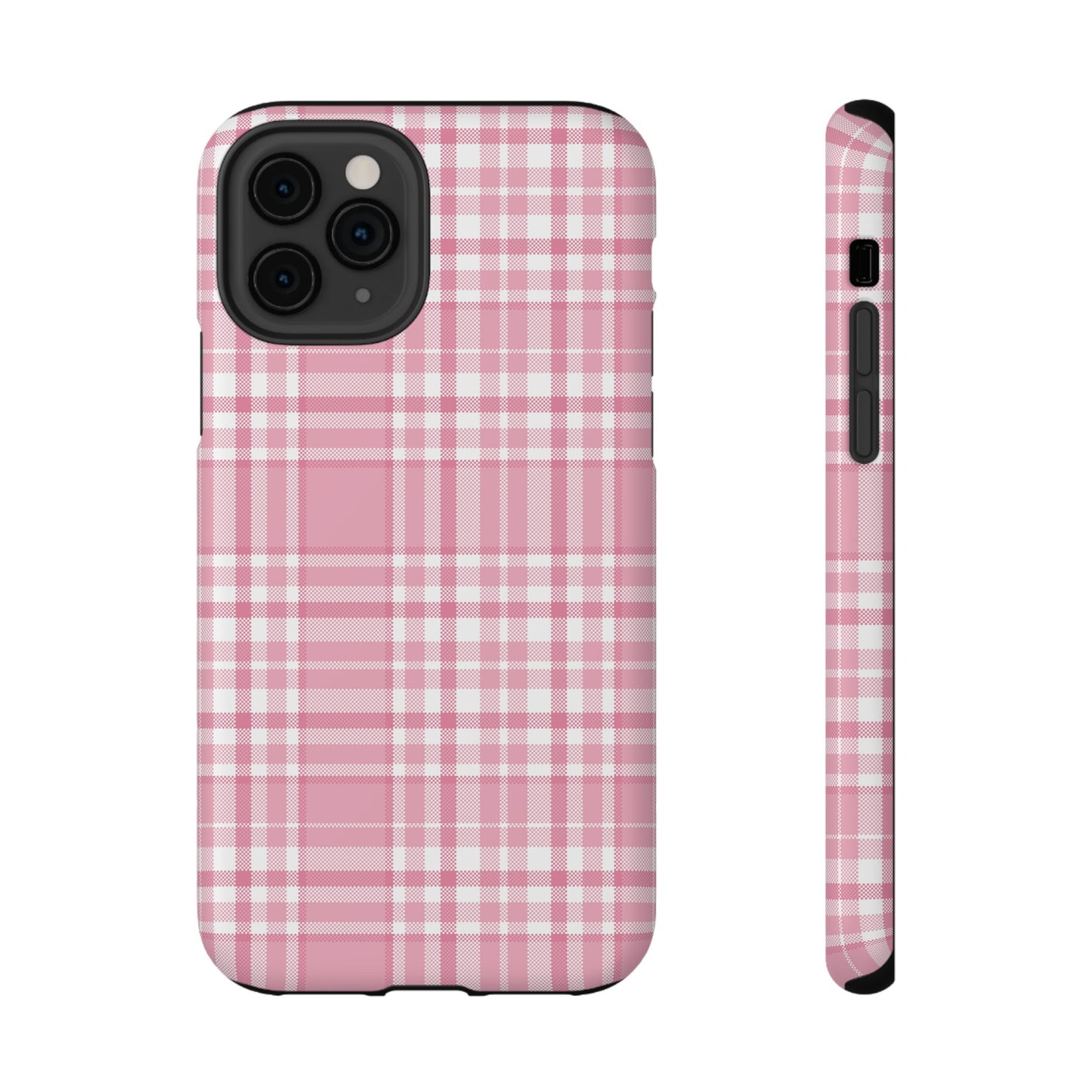 Impact-Resistant Phone Case - Easter Plaid Pink