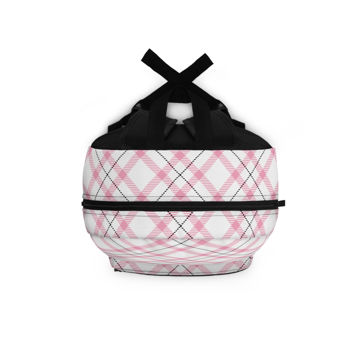 Backpack- Preppy Pink Black Plaid