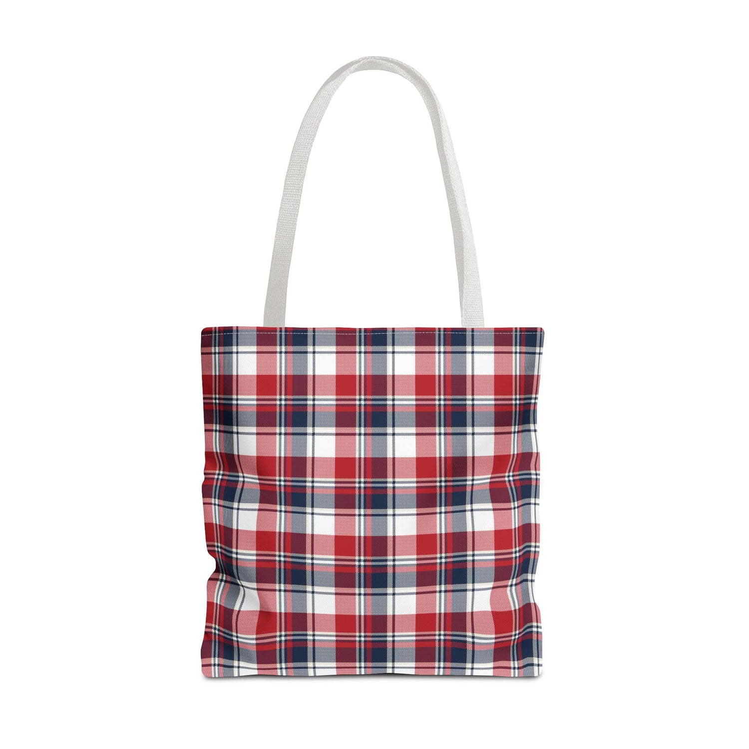 4th of July Plaid Tote Bag