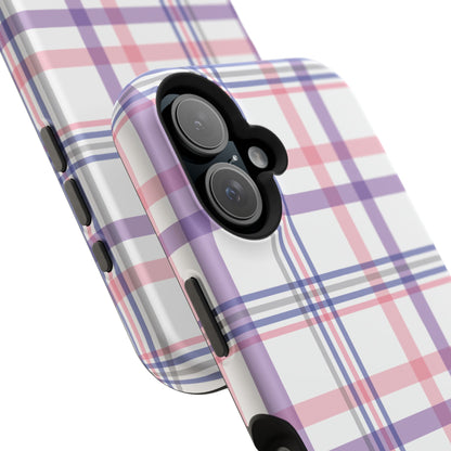 Impact-Resistant Cases - Spring Plaid Pink Purple