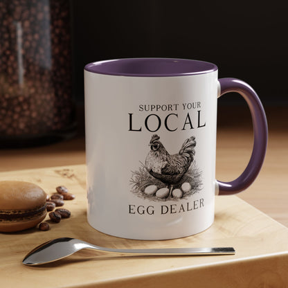 Accent Coffee Mug (11, 15oz)- Egg Dealer