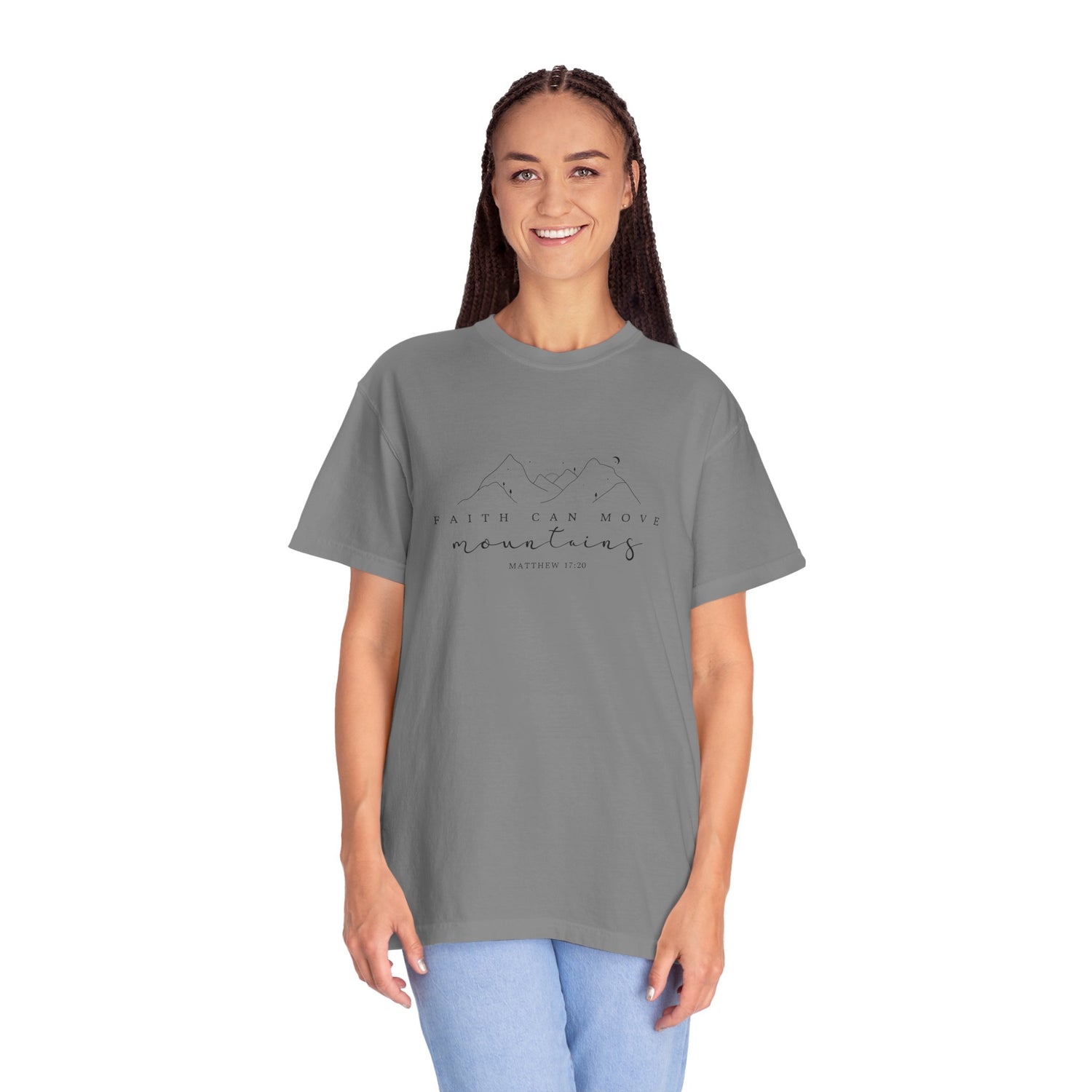 Mountain Faith Unisex T-Shirt, Comfortable Graphic Tee, Inspirational Shirt, Perfect Gift for Nature Lovers, Great for Outdoor Adventures