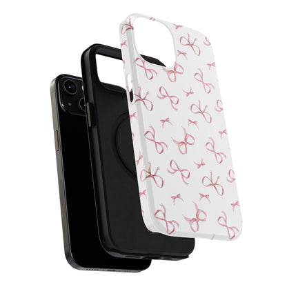 Impact-Resistant Phone Case - Coquette Bows Pink