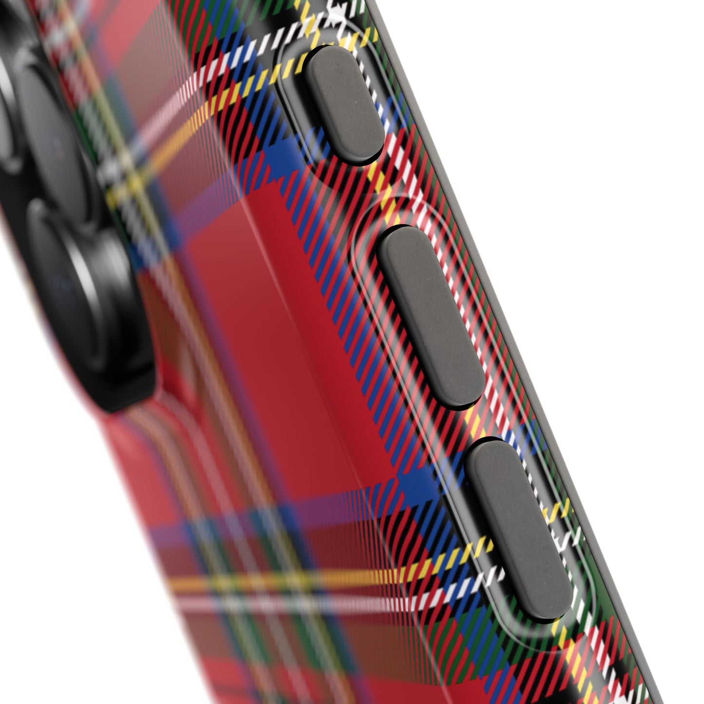 Impact-Resistant Phone Case-Holiday Tartan Plaid Red