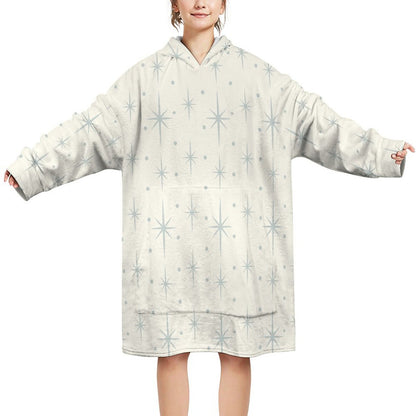 Oversized Soft Wearable Blanket Neutral Winter Stars