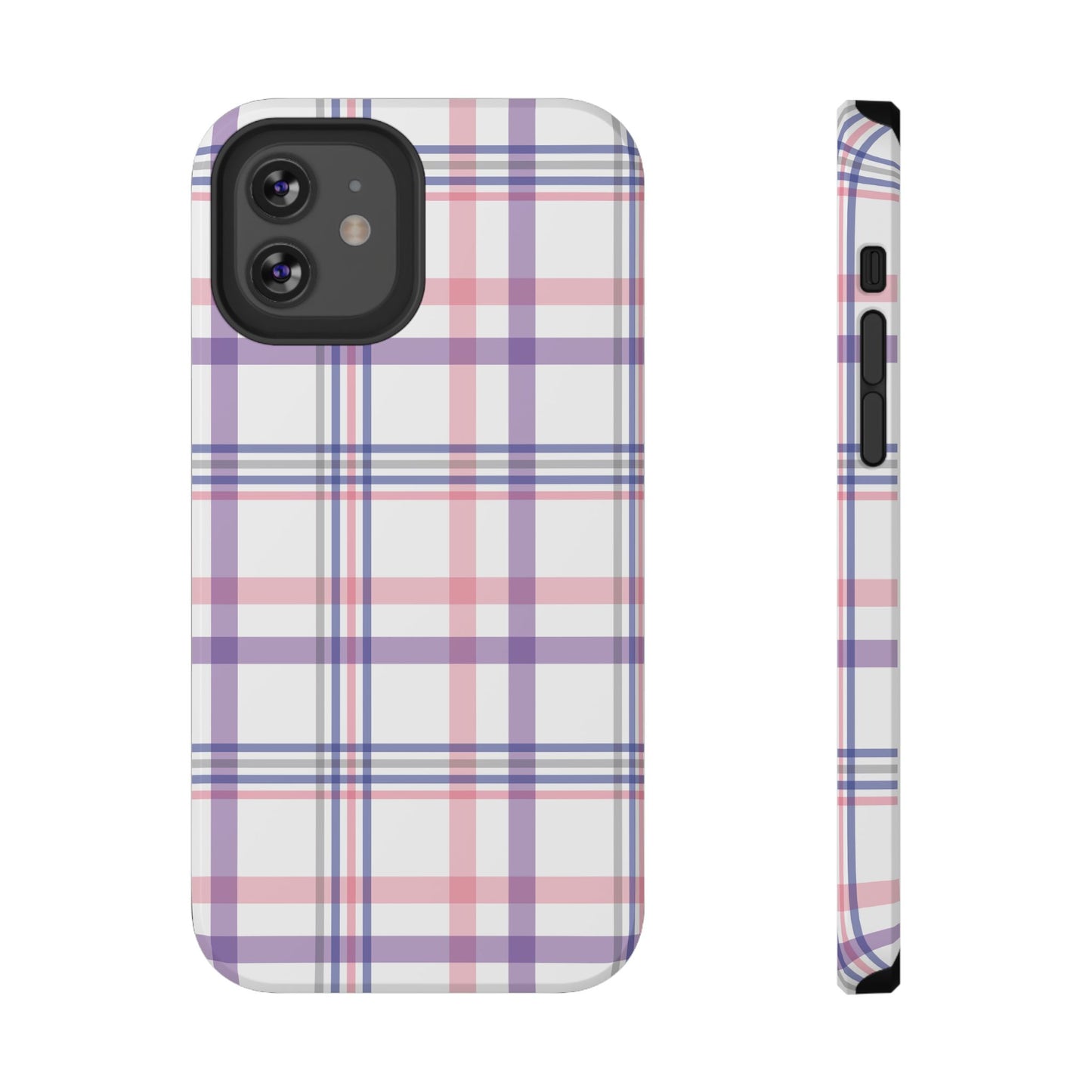 Impact-Resistant Cases - Spring Plaid Pink Purple