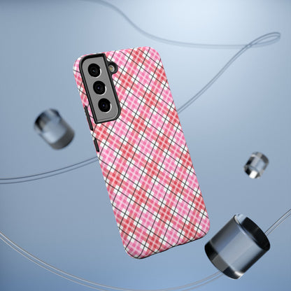 Impact-Resistant Phone Case - Valentine Plaid