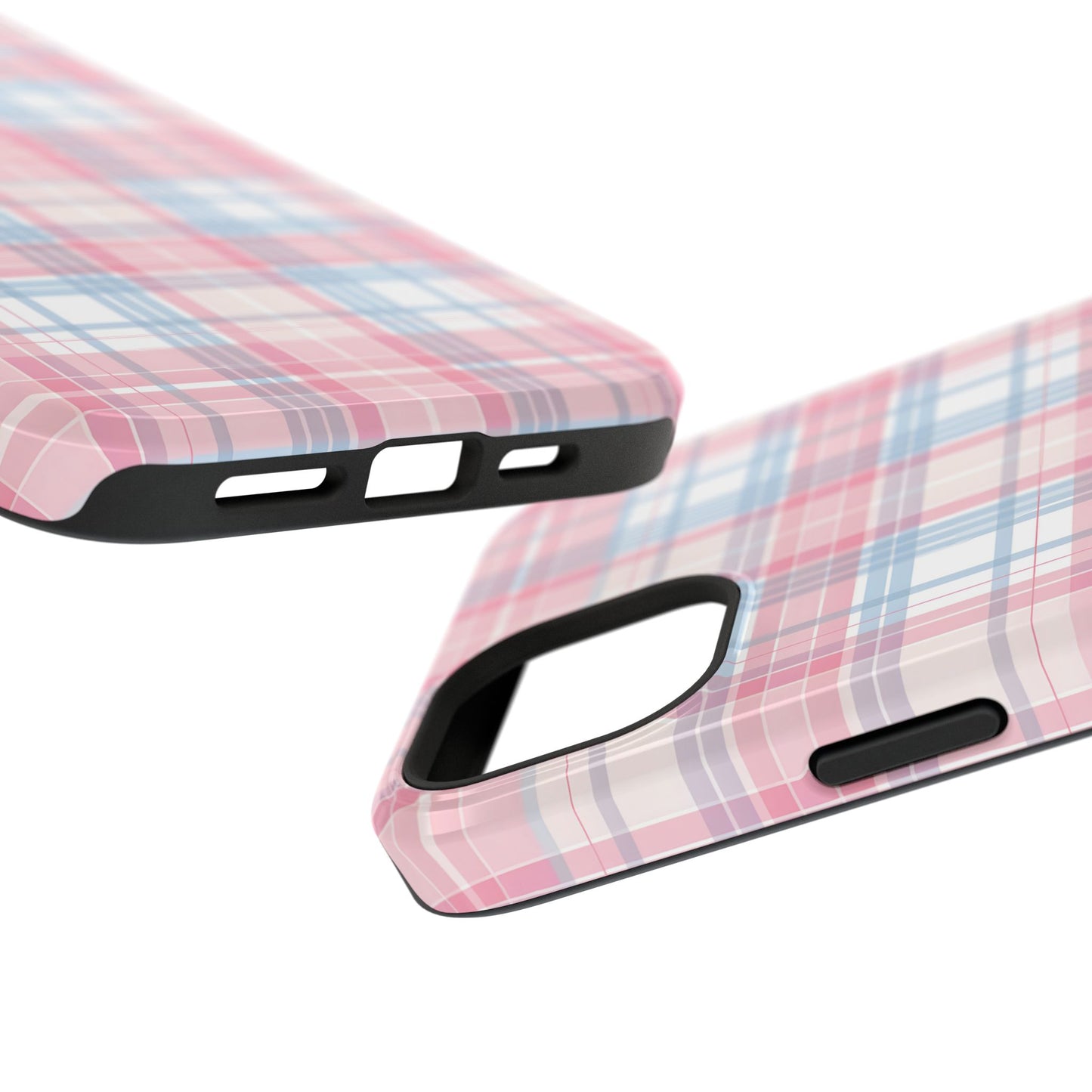 Impact-Resistant Cases-Spring Plaid Pink Blue