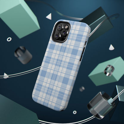 Impact-Resistant Phone Case - Easter Plaid Blue