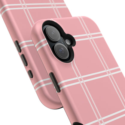 Impact-Resistant Phone Case -Girly Plaid