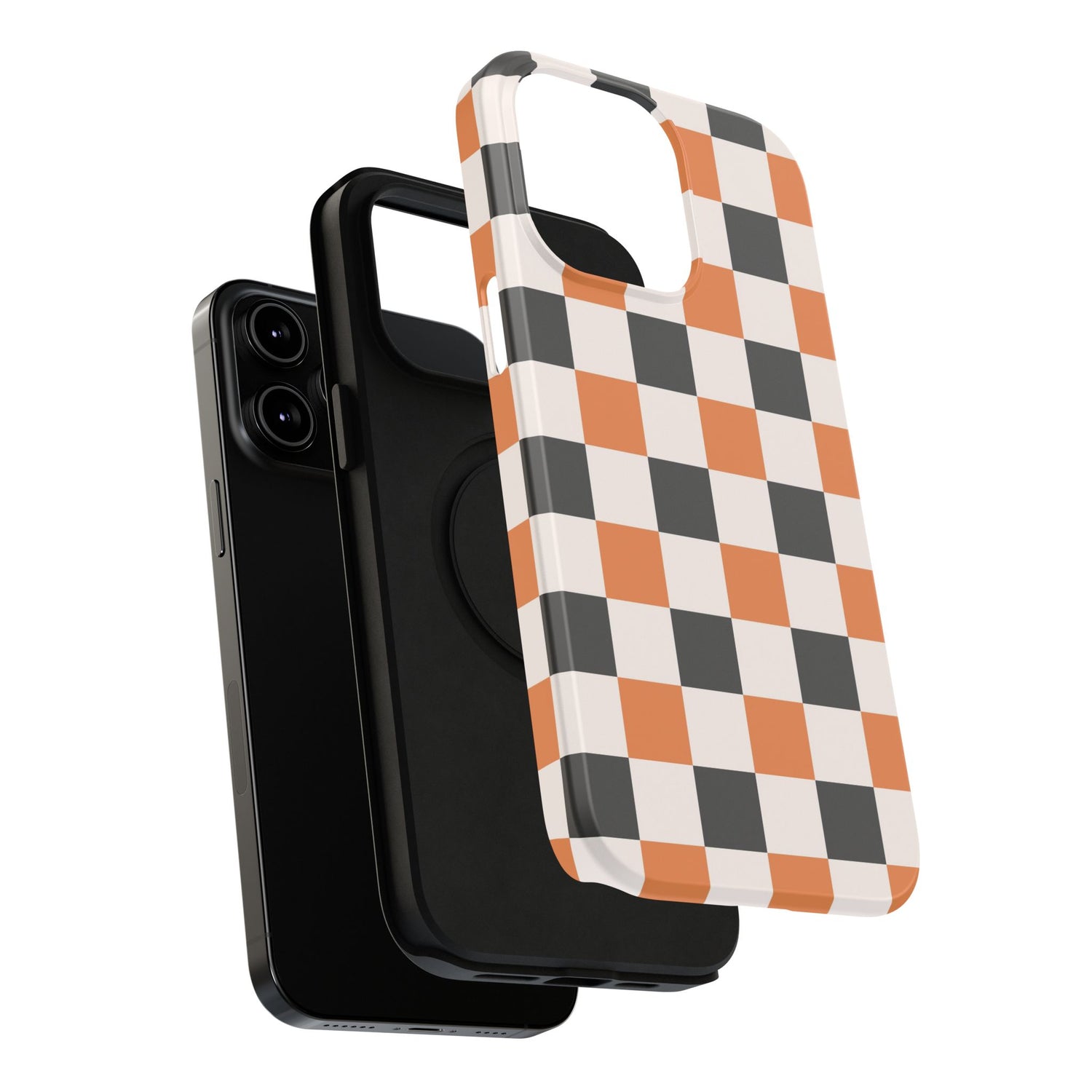 Trendy Halloween Checkerboard Phone Case | Impact-Resistant, iPhone, Samsung