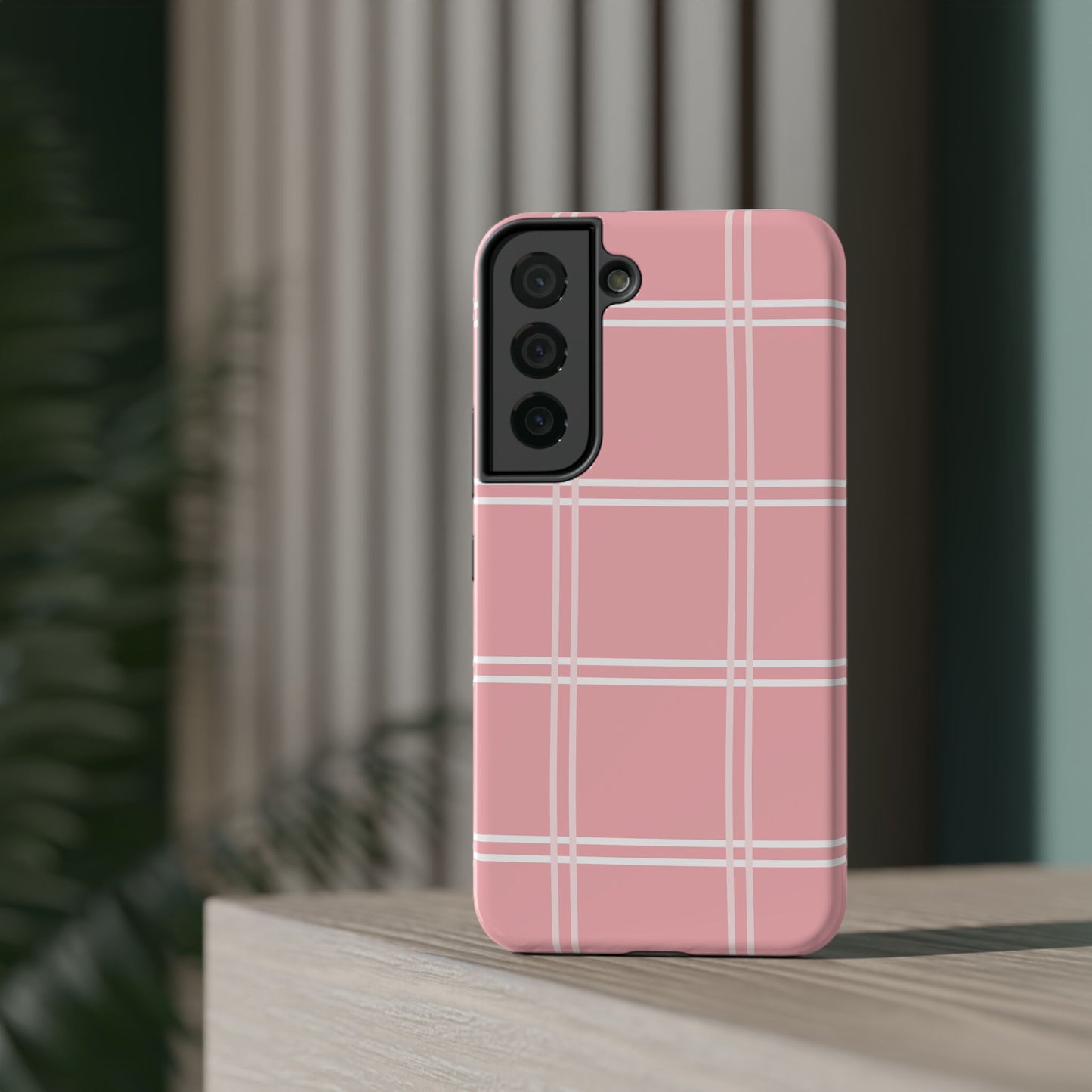 Impact-Resistant Phone Case -Girly Plaid