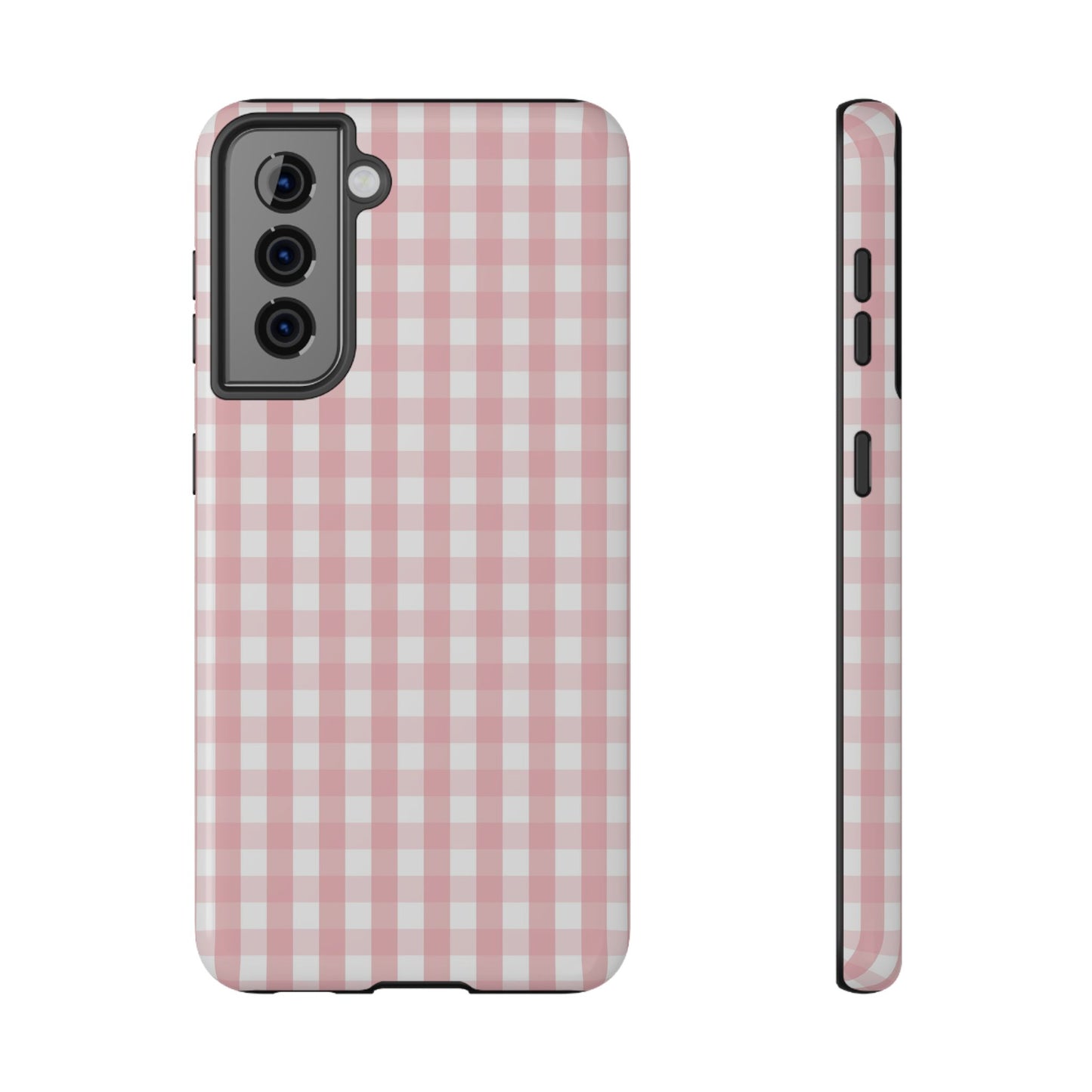 Impact-Resistant Cases -Pink Gingham