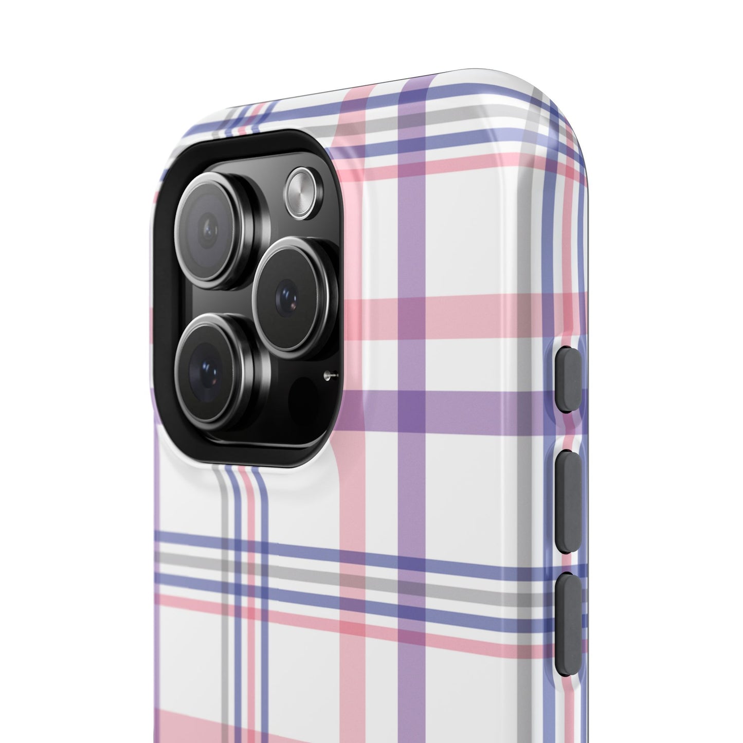 Impact-Resistant Cases - Spring Plaid Pink Purple