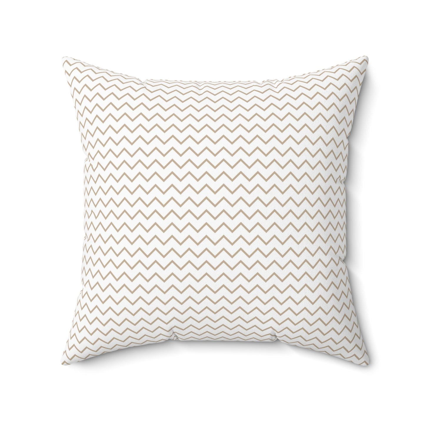 Spun Polyester Square Pillow with Removable Cover Hedgehog Playdate Neutral Chevron