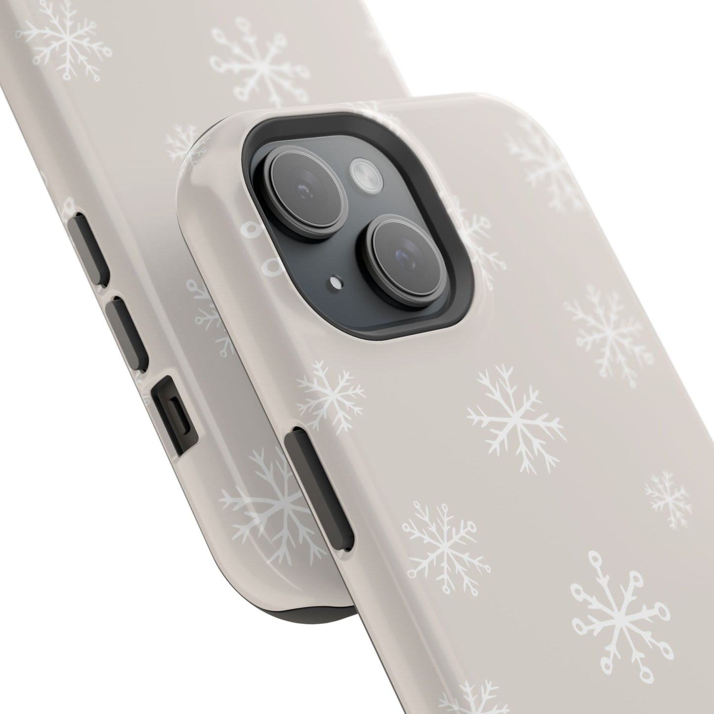 Neutral Snowflakes Impact-Resistant Phone Case