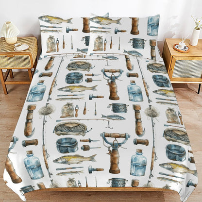 3-Piece Bedding Set-102"x90"/ 259x229cm (Dual-sided Printing)