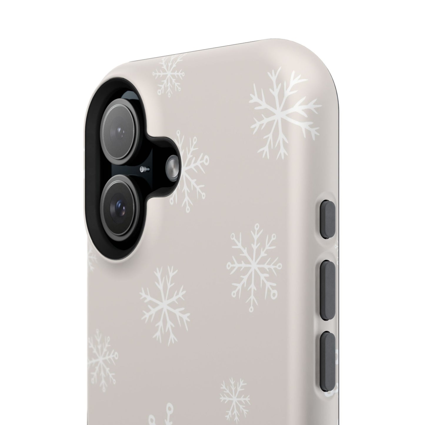 Neutral Snowflakes Impact-Resistant Phone Case