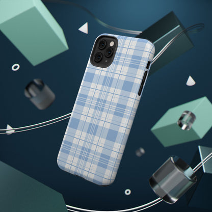 Impact-Resistant Phone Case - Easter Plaid Blue