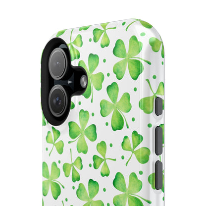 Impact-Resistant Phone Case- Watercolor Clovers