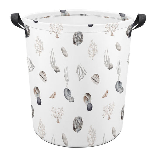 Collapsible Laundry Hamper- Watercolor Coastal