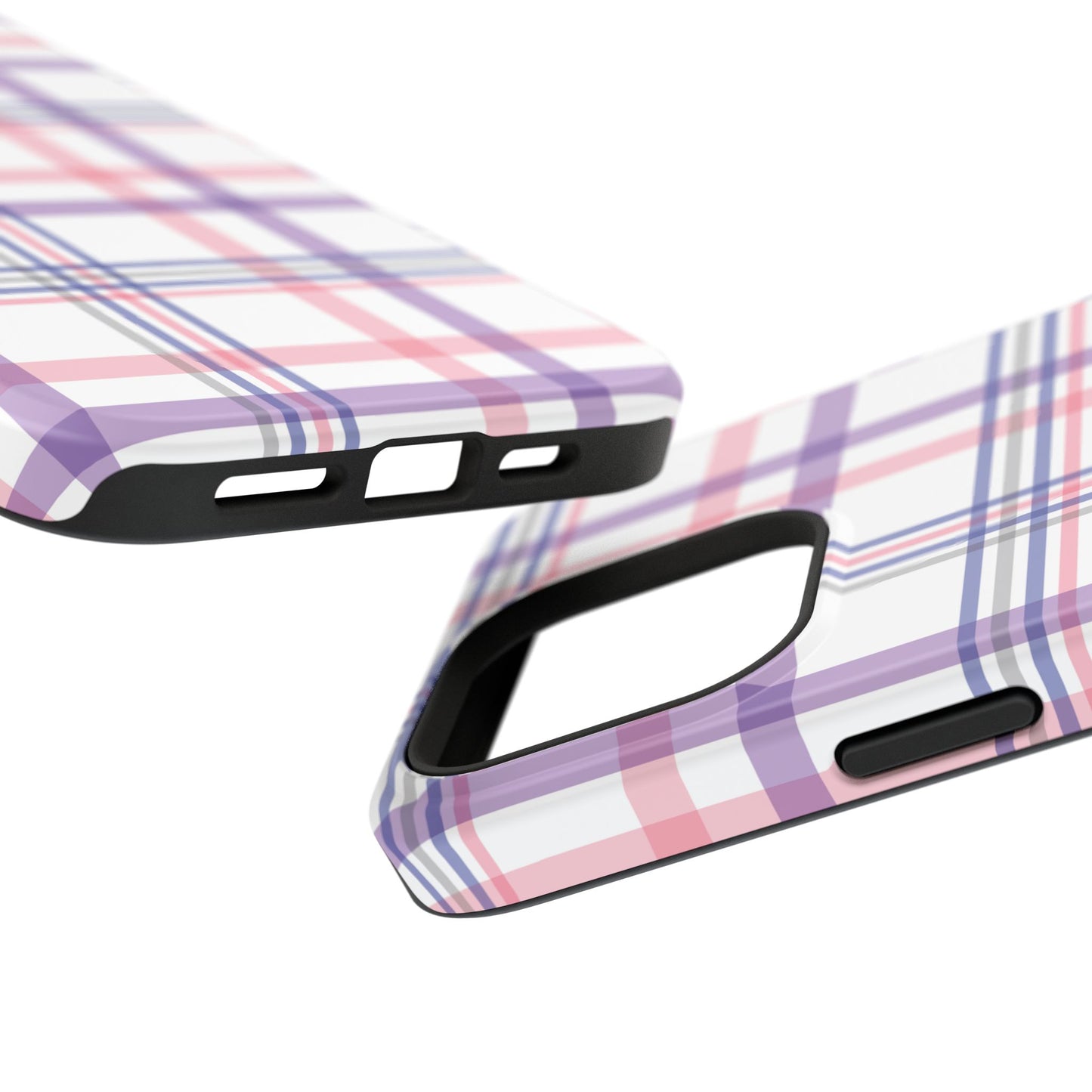 Impact-Resistant Cases - Spring Plaid Pink Purple