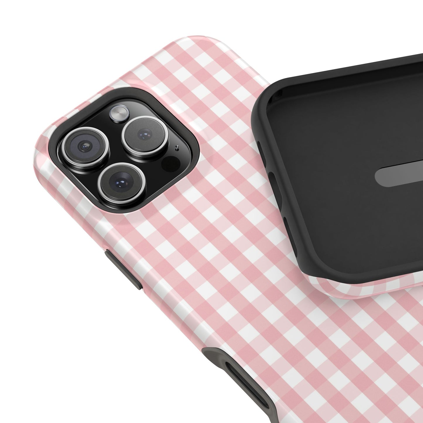 Impact-Resistant Cases -Pink Gingham