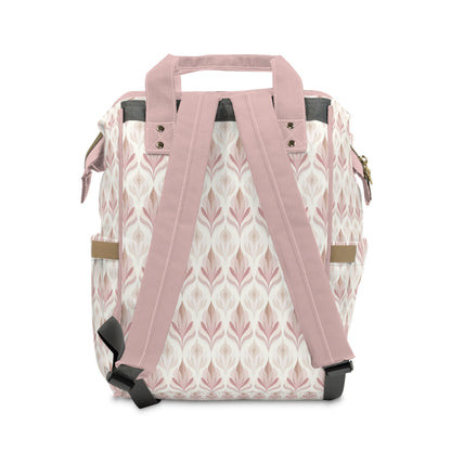 Boho Pink and Cream Multifunctional Diaper Backpack