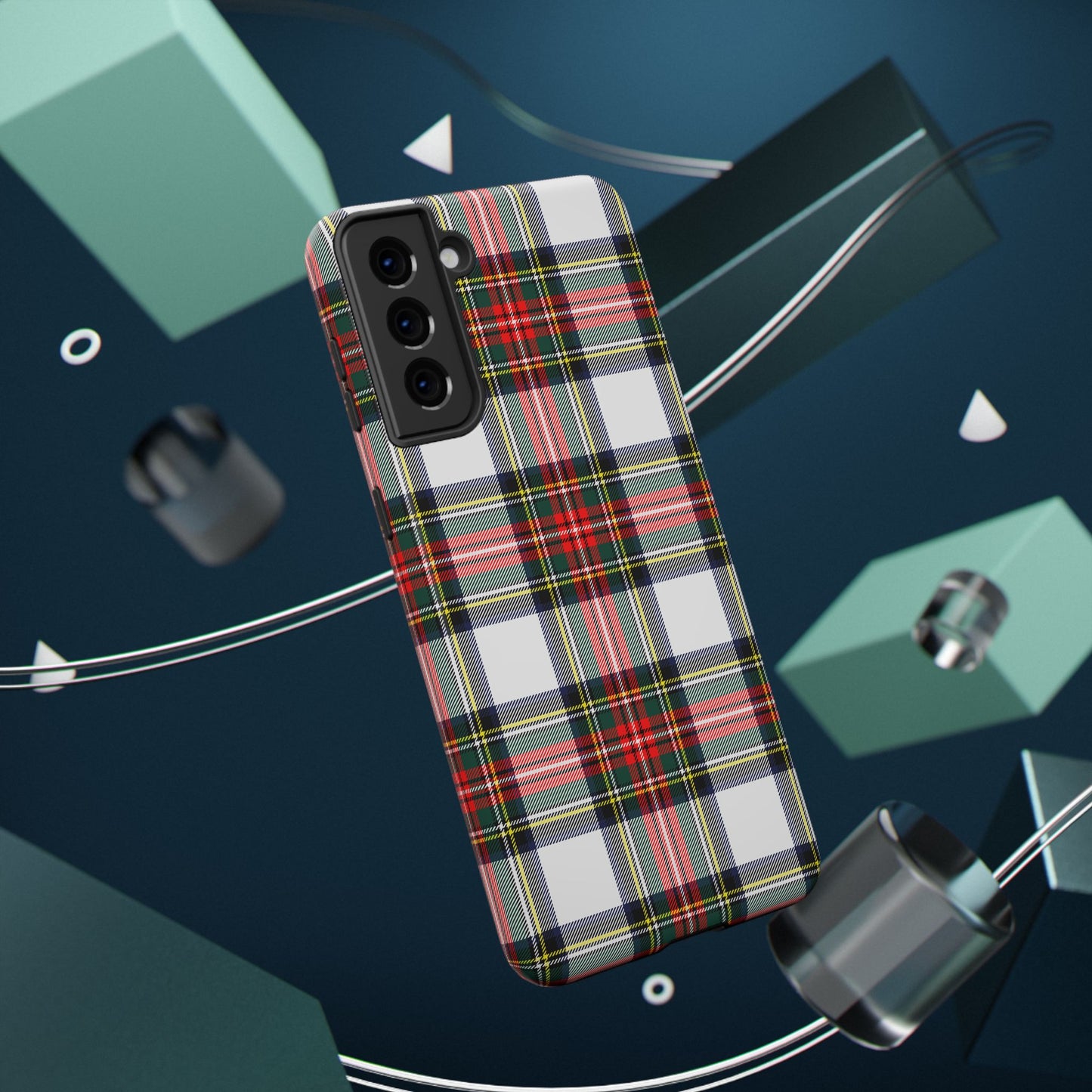 Christmas Holiday Tartan Plaid Impact-Resistant Phone Case, Holiday Phone Case, Fashion Phone Case, iPhone, Samsung Case