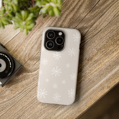 Neutral Snowflakes Impact-Resistant Phone Case