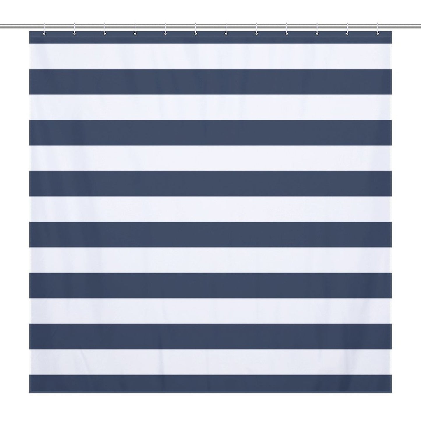 Lightweight Shower Curtain- Nautical Stripes Navy