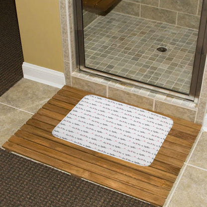 Plush Bath Mat- Valentine Love Ties