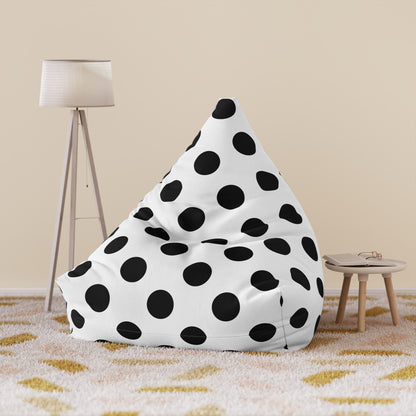 Black and White Polka Dot Bean Bag Chair Cover