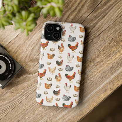 Impact-Resistant Phone Case - Chicken Love