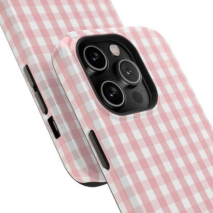 Impact-Resistant Cases -Pink Gingham