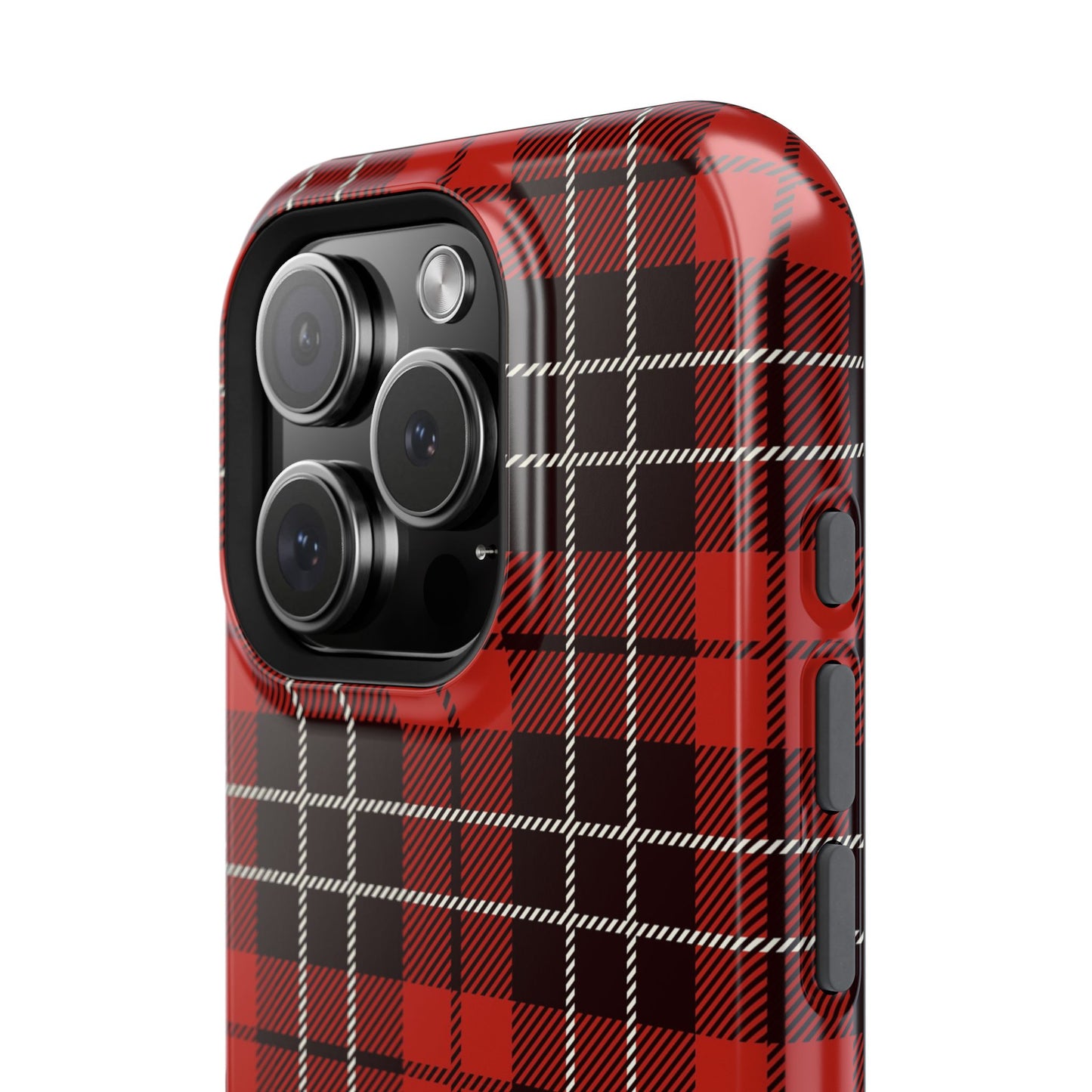 Impact-Resistant Phone Case- Christmas Tartan Plaid Red