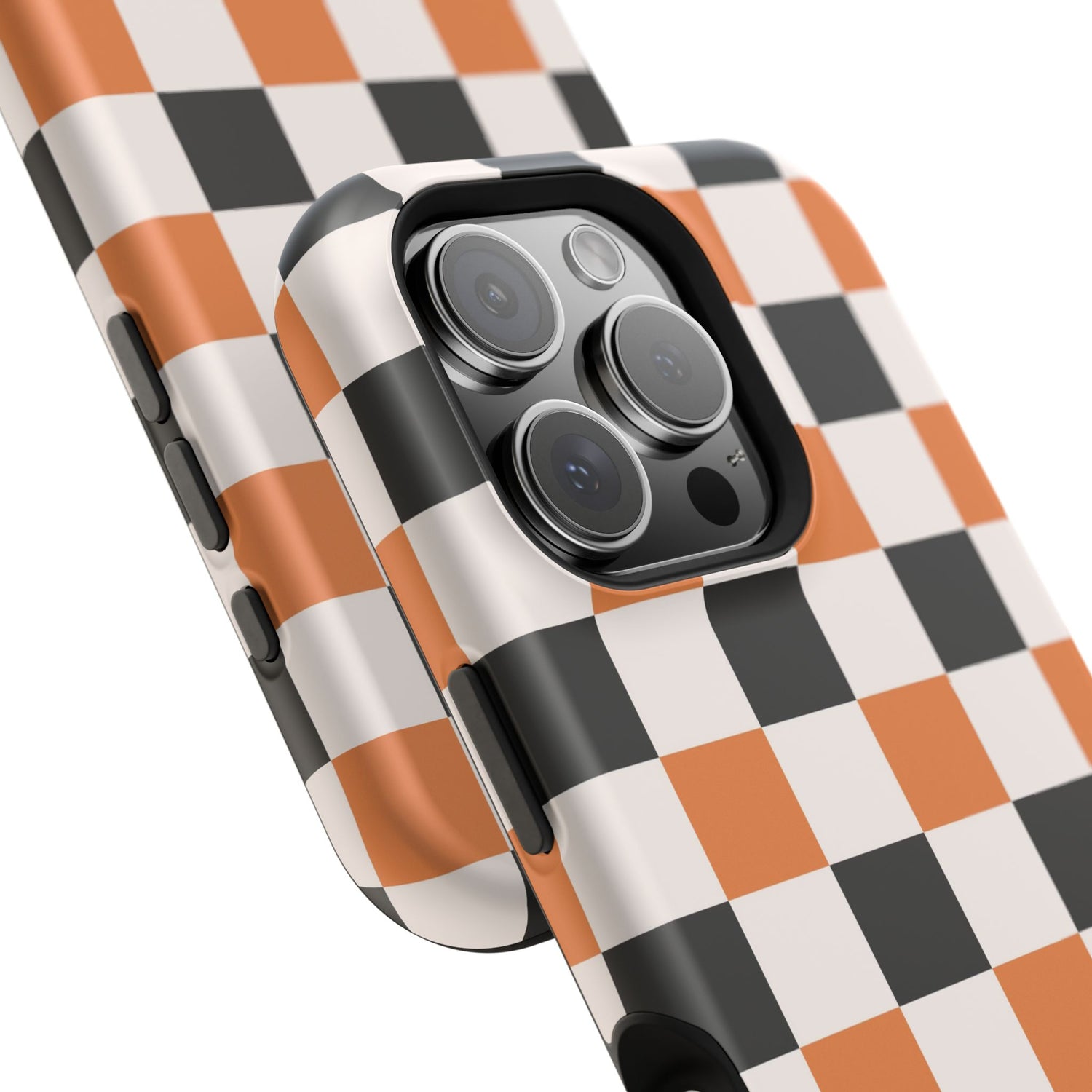 Trendy Halloween Checkerboard Phone Case | Impact-Resistant, iPhone, Samsung