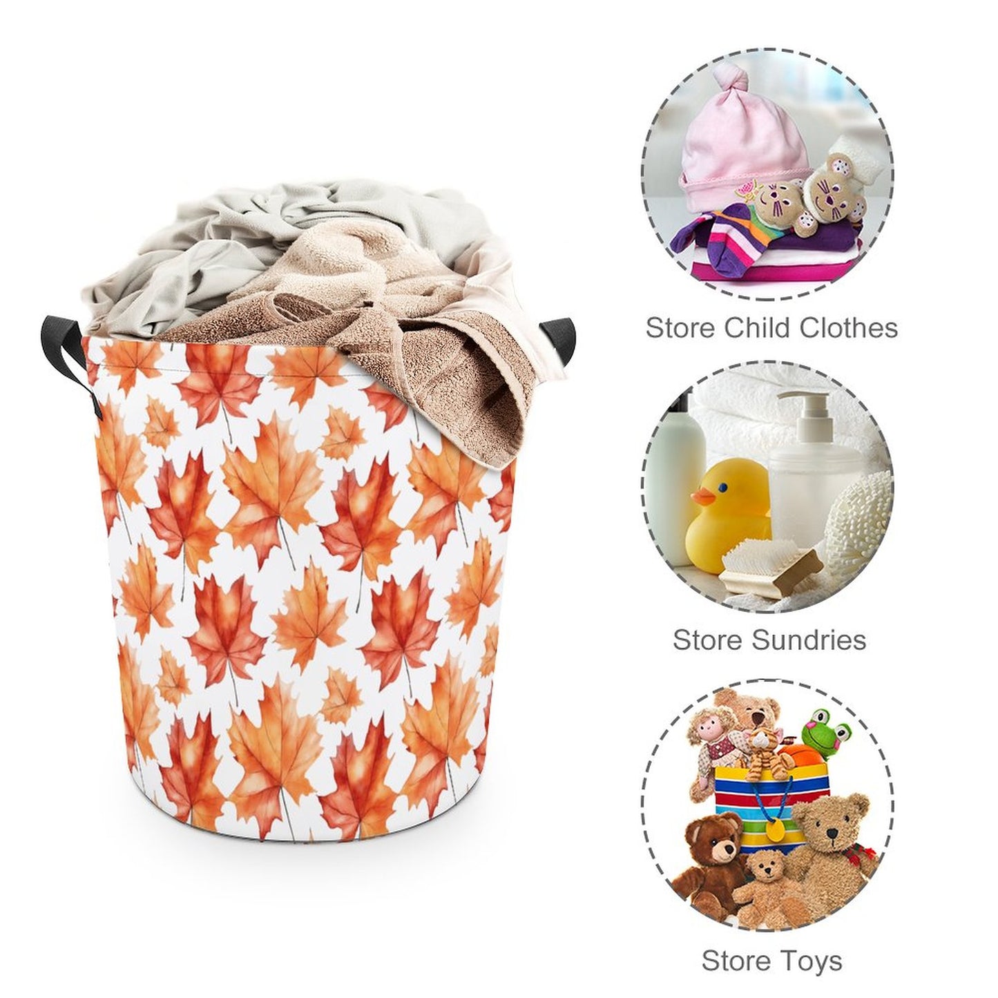 Collapsible Laundry Hamper- Fall Leaves