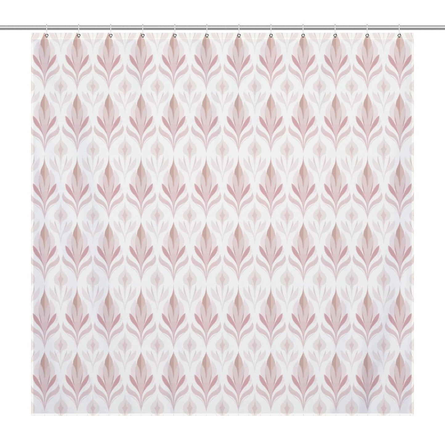 Lightweight Shower Curtain-Boho Creamy Pink