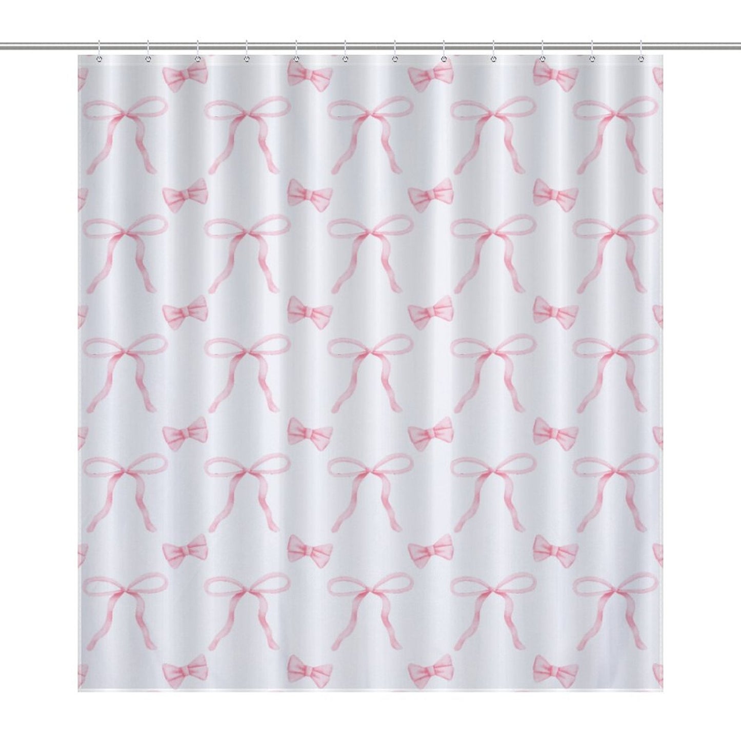 Lightweight Shower Curtain- Coquette Pink Bows