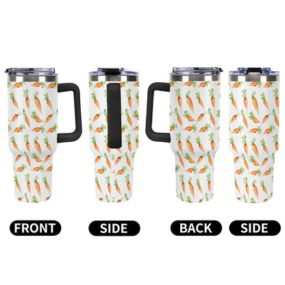 40oz Insulated Tumbler with Handle and Straw