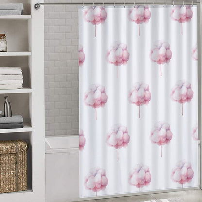 Lightweight Shower Curtain- Watercolor Cotton Candy