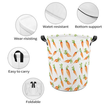 Collapsible Laundry Hamper- Watercolor Carrots