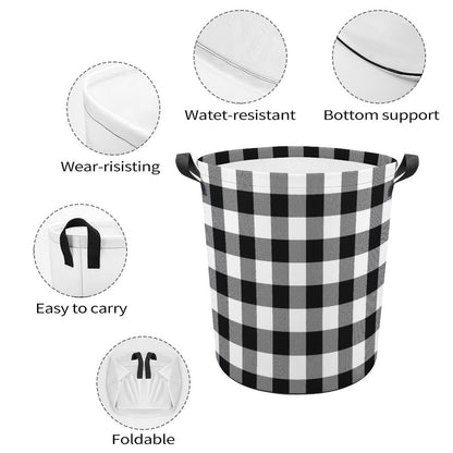 Collapsible Laundry Hamper- Farmhouse Buffalo Plaid