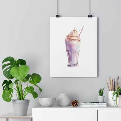 Giclée Art Print Watercolor Candy Land Milkshake