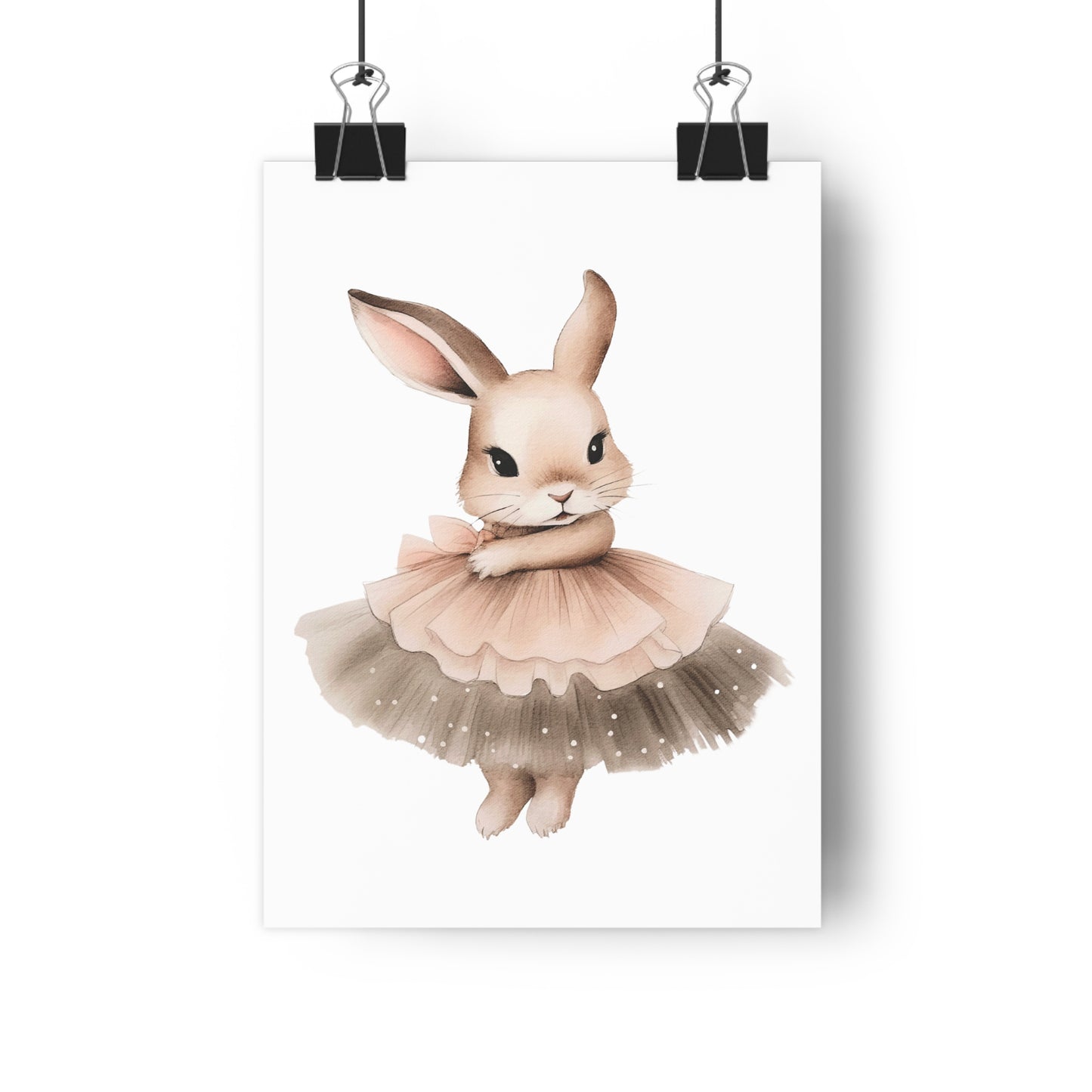 Giclée Art Print Watercolor Ballerina Bunnies 2